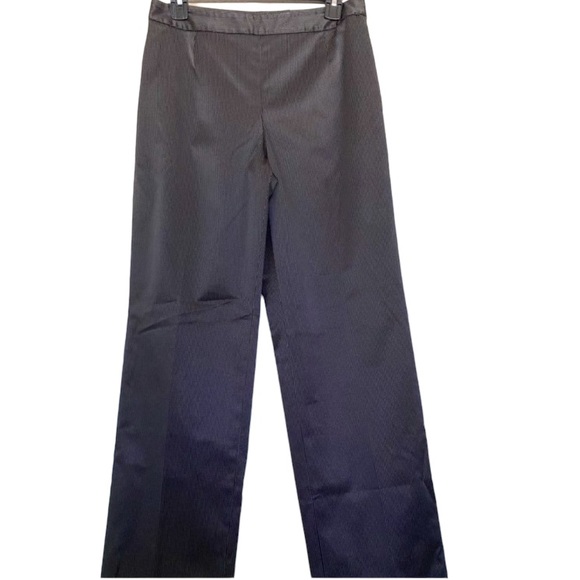 Kasper satin black pinstripe dress pants size 6 - Picture 1 of 6